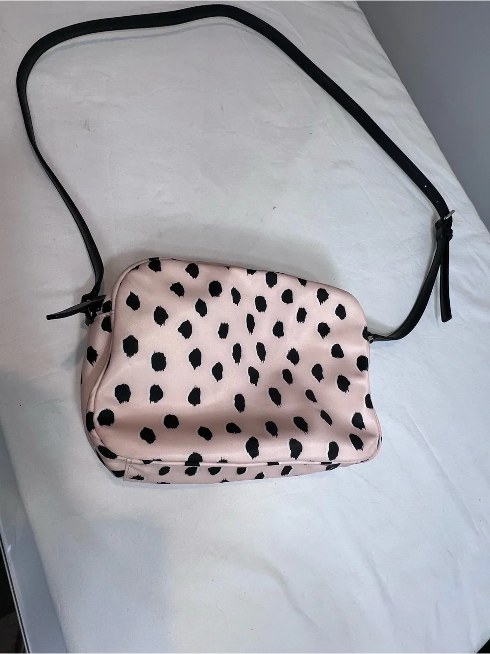 Kate Spade Blake Avenue Mindy Flamingo Dot crossbody bag in light pink and black